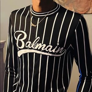 Balmain Logo Crew Neck Sweater